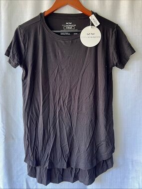 Little Sleepies Black Short Sleeve Women's Nursing Tee NWT